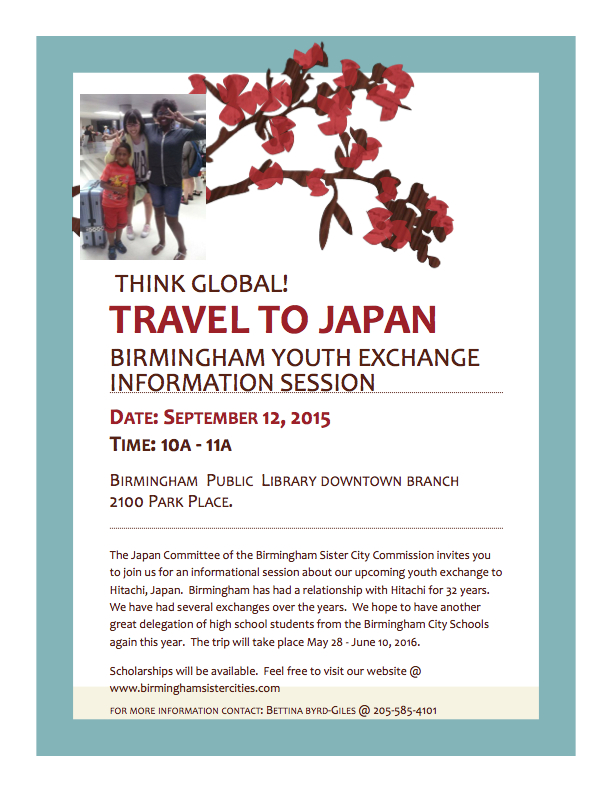 Japan trip recruitment flyer 1