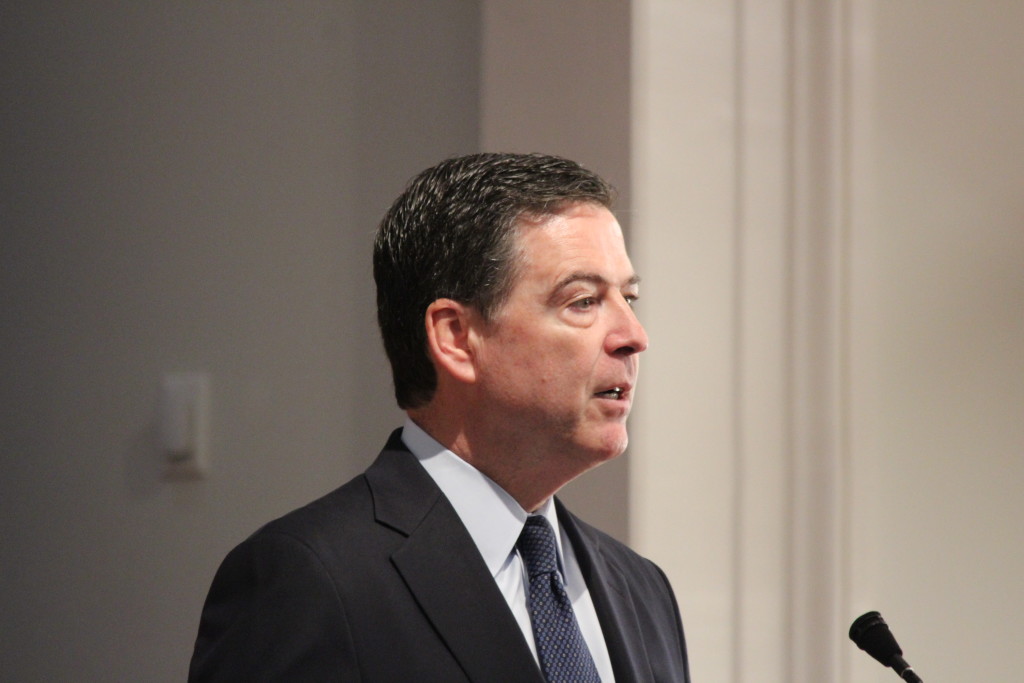FBI Director James B. Comey spoke at Sixteenth Street Baptist Church to discuss the law of enforcement and race on Wednesday. (ARIEL WORTHY, THE BIRMINGHAM TIMES)