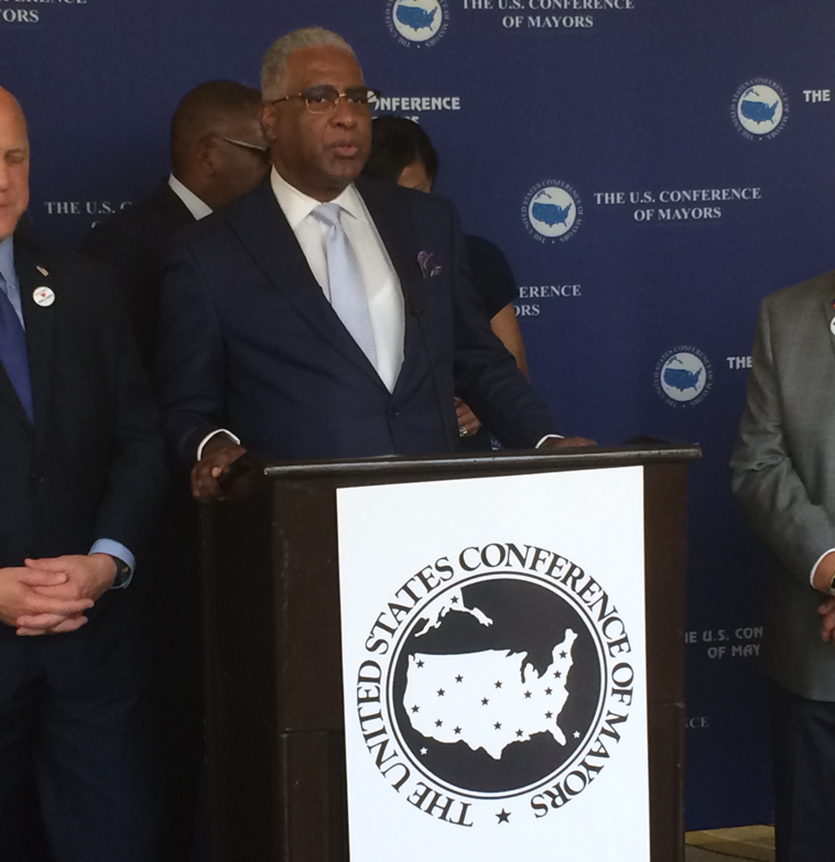 Mayor William Bell speaking at the U.S. Conference of Mayors.