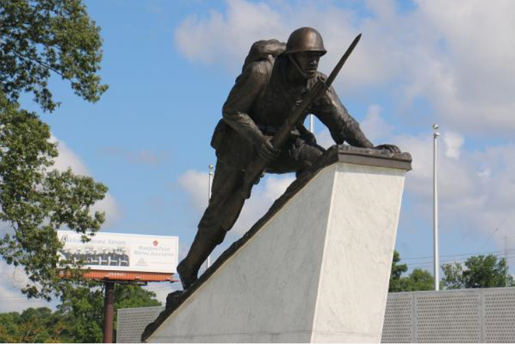 The monument for the Montford Point Marines, the nation's first black Marine unit, in Jacksonville, N.C. (Lisa Miller, City of Jacksonville via AP)
