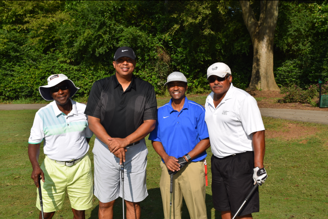 Birmingham Councilman Jay Roberson, second from left, participated in the 2015 George Pegues Self-Sufficiency Golf Tournament with teammates at Roebuck Golf Course. (Provided photo)