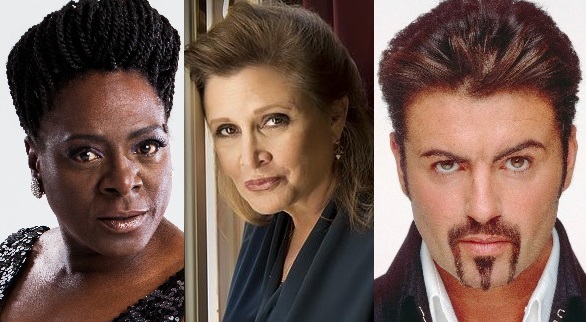 Sharon Jones, Carrie Fisher and George Michael are among the many celebrities who died in 2016.