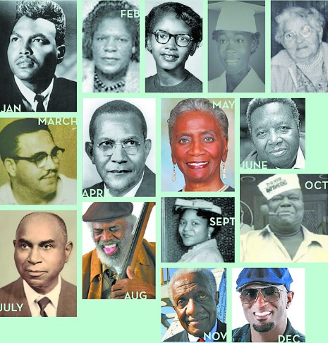 The 12 honorees for the 2017 Alabama African-American History Calendar