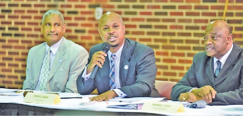 From left: Michael Lundy, president and CEO of the HABD, Cardell Davis, chair of the HABD board of commissioners and Morrell Todd, vice chair of the HABD board. (Frank Couch, special to The Times)