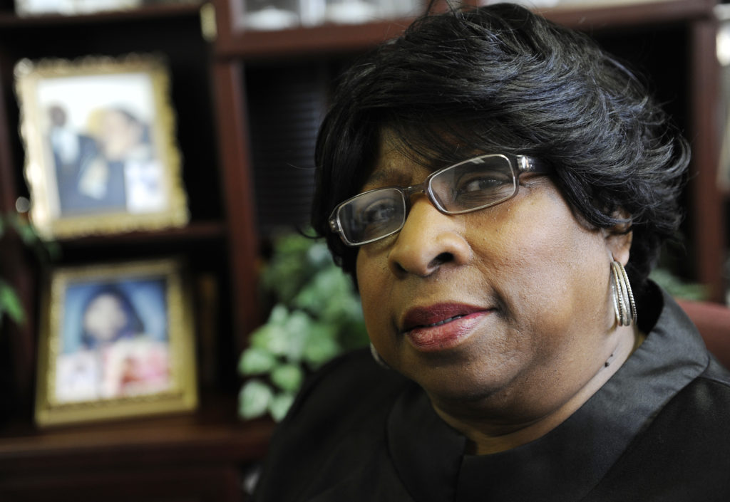 Rev. Deedee Coleman is set to mark her installation as the first female president in the Council of Baptist Pastors of Detroit and Vicinity. (ClarenceTabb Jr./Detroit News/Detroit News via AP)