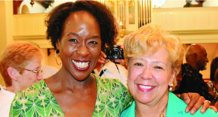 uthor Margot Lee Shetterly (left) and Brenda H. Andrews, publisher, New Journal and Guide. (Courtesy photo)