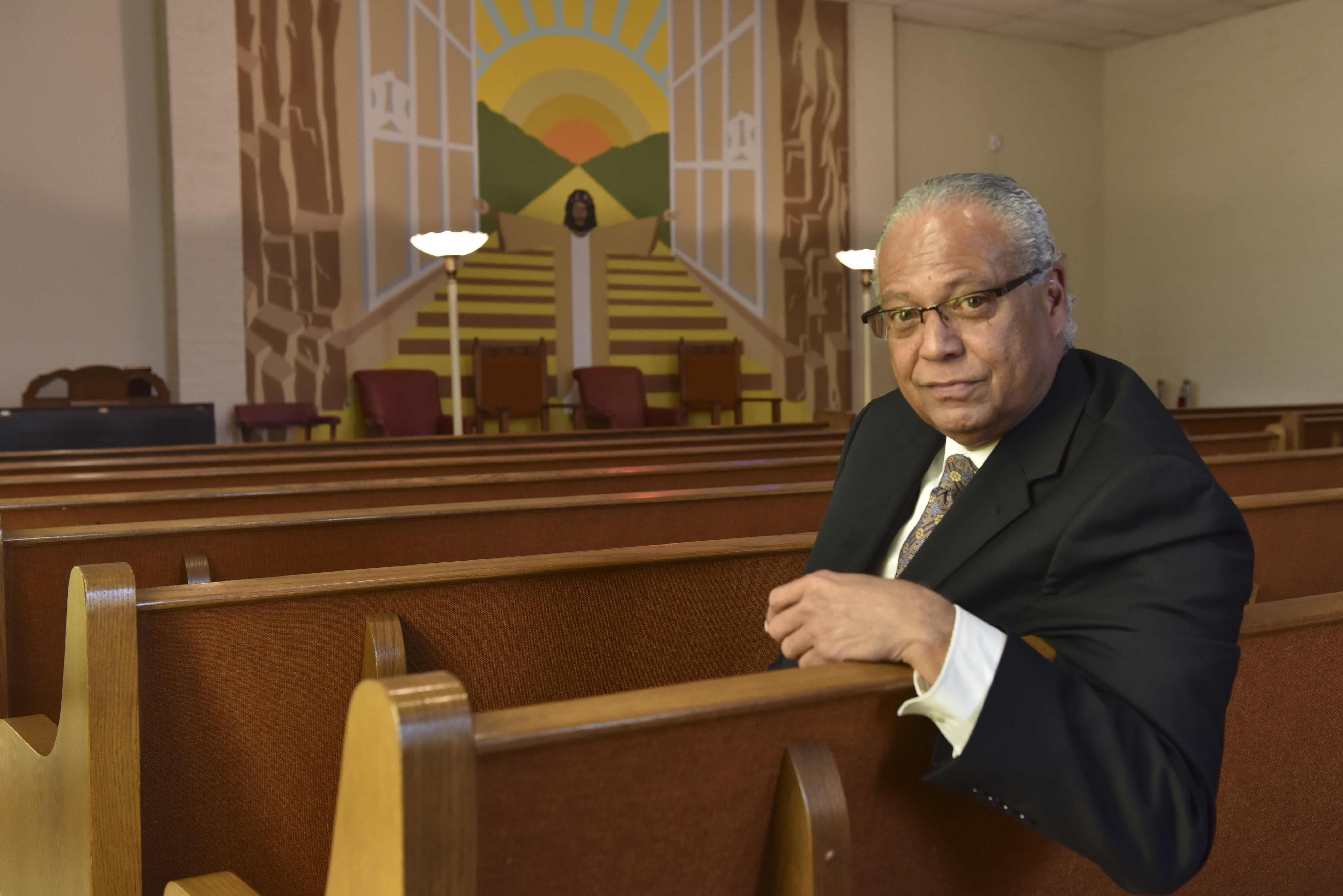 Mr. Marion P. Sterling, President of Davenport and Harris Funeral Home sits it the chapel of the Birmingham, Alabama funeral home. Birmingham area funeral home directors reflect on the violence plaguing the area. (Frank Couch / The Birmingham Times )