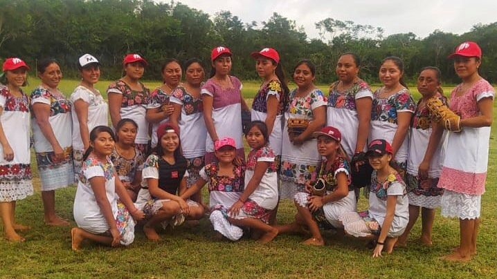 “The Little Mestiza Devils of Hondzonot” are a softball team made up of Mayan indigenous women. (Courtesy of Fabiola Maychulim)