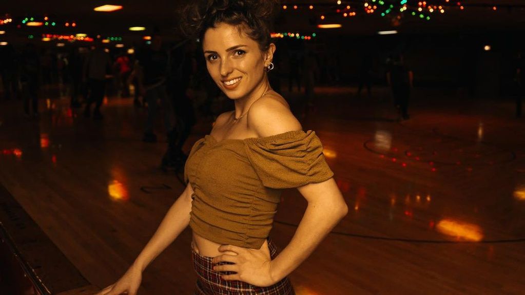 KELS at a rollerskating rink during the video shoot for her single, “Slow Ryde.” (Casey Harewood/CHP Studios) 