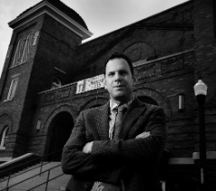 Yotam Haber stands in front of Sixteenth Street Baptist Church. photo credit:weldbham.com