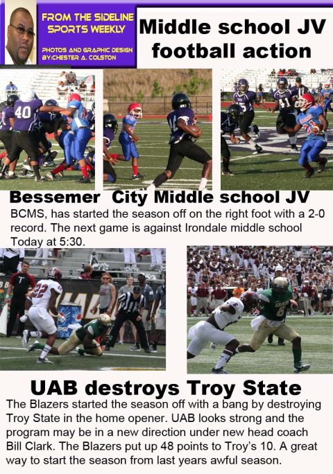 FROM THE SIDELINE bessemer city middle and UAB