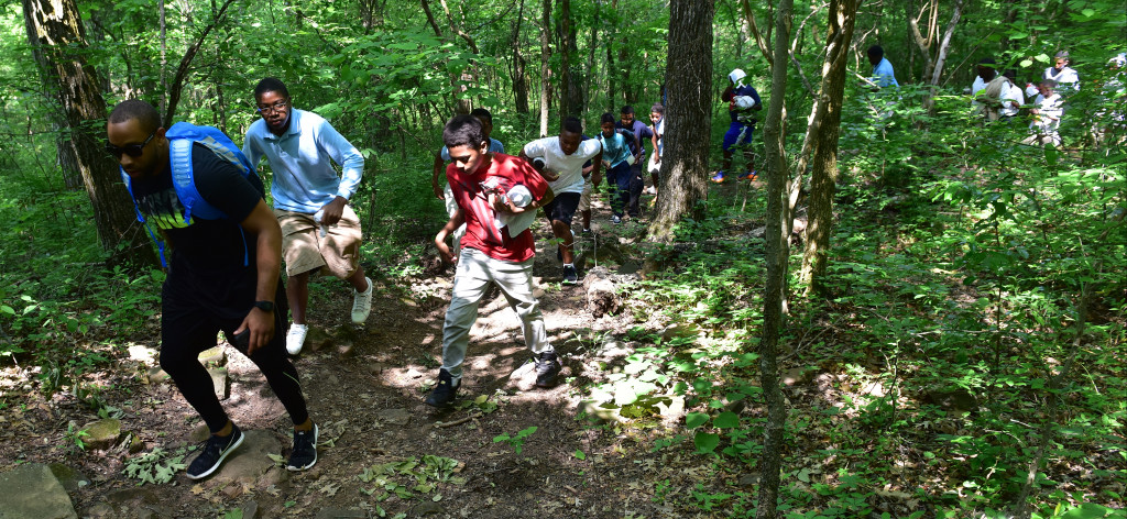 Growing Kings recently took a group of 5th grade boys from Husdon Elementary School in Birmingham to Ruffler Mountian Nature Center to experience the outdoors. (Frank Couch/The Birmingham Times)
