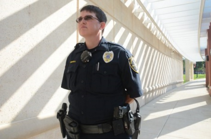 Officer Heather Campbell has been with the Community Services Division at the West Precinct for eight years. (Karim Shamsi-Basha, Alabama NewsCenter)