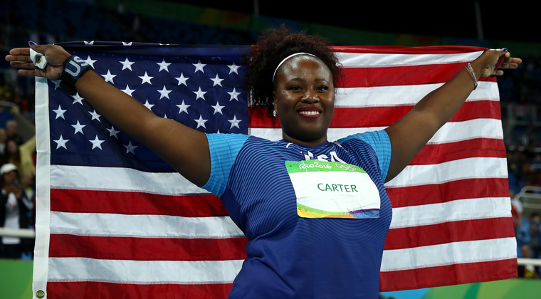 Olympic shot put winner Michelle Carter. (Getty Images)