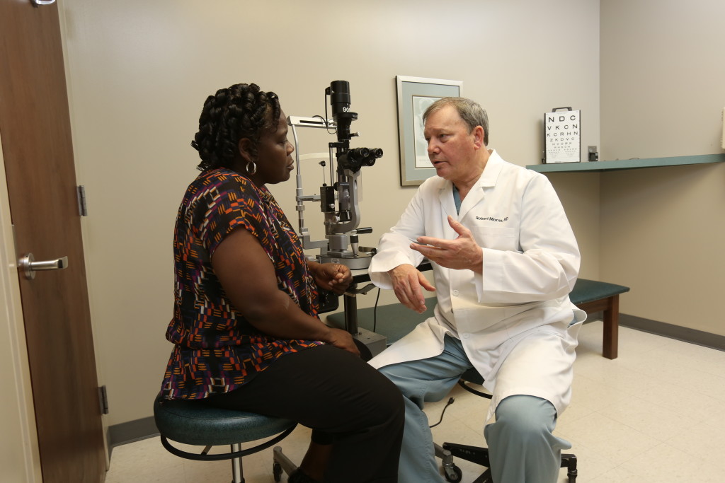 Angela Bailey was under the care of Dr. Robert Morris at UAB Callahan Eye Hospital. Morris, one of the nation's foremost retina specialists, quickly diagnosed a hemorrhage and scheduled laser treatment. (Special to The Times)