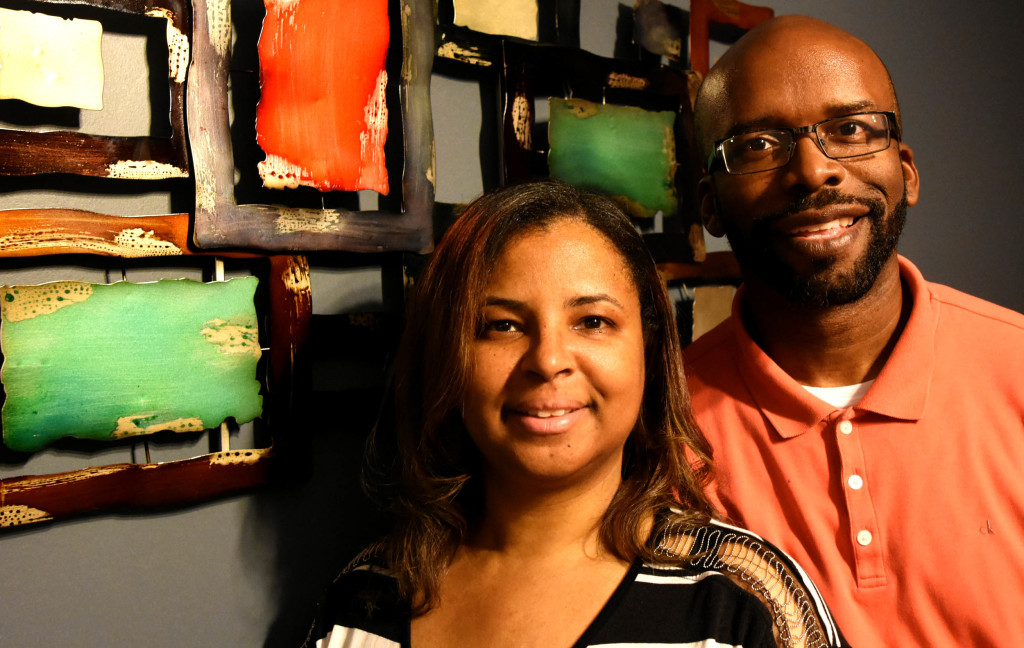 Karen and Tremayne Thompson in lounge of the Perfect Note. (Solomon Crenshaw Jr. photos, for The Birmingham Times)