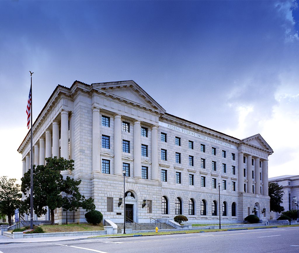Frank M. Johnson Jr. Federal Building and U.S. Courthouse located on 15 Lee Street in downtown Montgomery, Alabama. Built in 1932 and in the 1950s major civil rights issues were decided in this building. (U.S. Library of Congress/Public Domain)