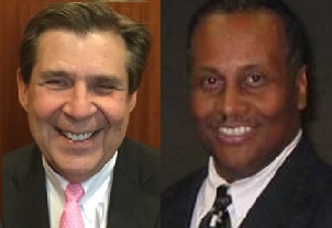 Jefferson County Commissoner David Carrington (left), Birmingham Water Works Board Member William Muhammad. 
