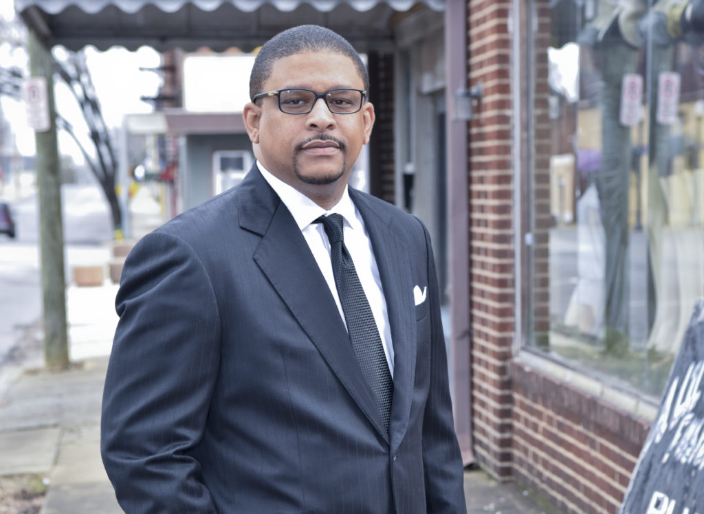 Birmingham City Councilman Marcus Lundy whose district includes Ensley stands along Avenue F Thursday January 12, 2017 . (Frank Couch, special to The Times)