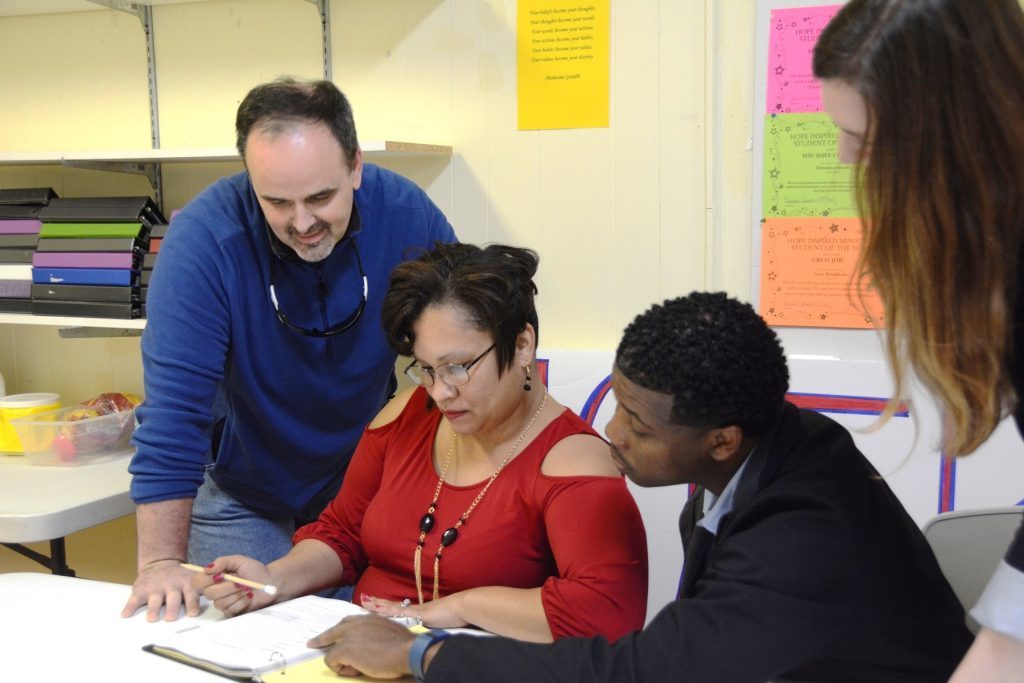 Hope Inspired Ministries Founder and Executive Director Michael Coleman works with peple who are looking to learn new life skills. (Karim Shamsi-Basha, Alabama NewsCenter)