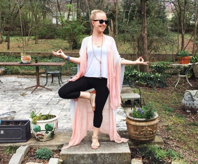 Morgan Jones Johnston, an artist and the owner of Woodlawn-based clothing store Club Duquette, is an avid yogi. (Provided photo)