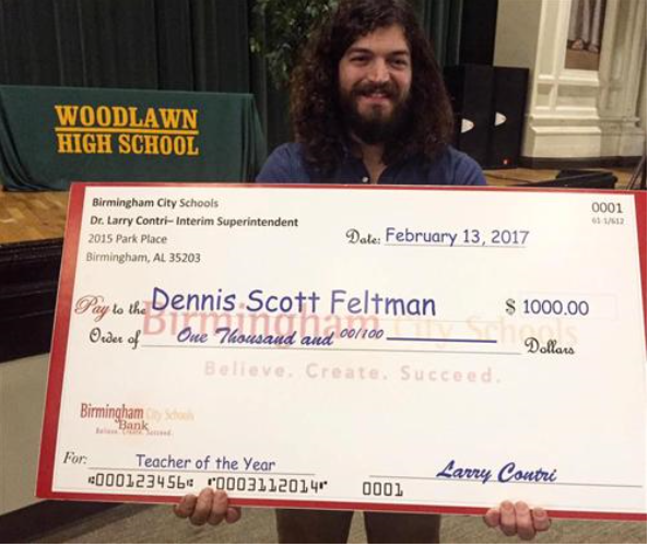 Woodlawn High Schoolscience teacher Scotty Feltman was selected as “Teacher of the Year’’ for the school district. (Provided photo)