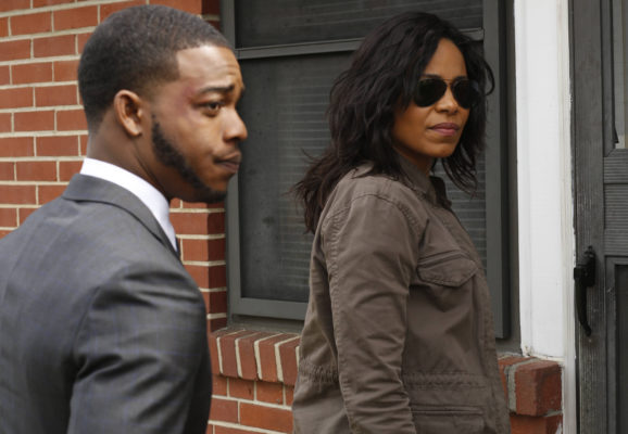 (From left) Stephan James and Sanaa Lathan in 'Shots Fired.' Shots Fired’ debuted Wednesday at 8 p.m. Eastern on Fox. (FOX photo)