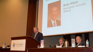 Birmingham Business Alliance CEO Brian Hilson speaks during the 2017 Regional Economic Growth Summit. (Michael Tomberlin, Alabama NewsCenter).