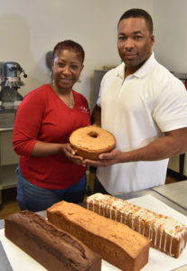 April and Lacy McClung Jr. at Emily’s Heirloom Pound Cakes in Hoover. (Frank Couch The Birmingham Times)