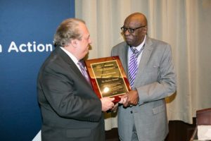 Dr. Shelley Stewart (right) receives Lifetime Achievement Award from the Birmingham American Marketing Association. (Provided photo)