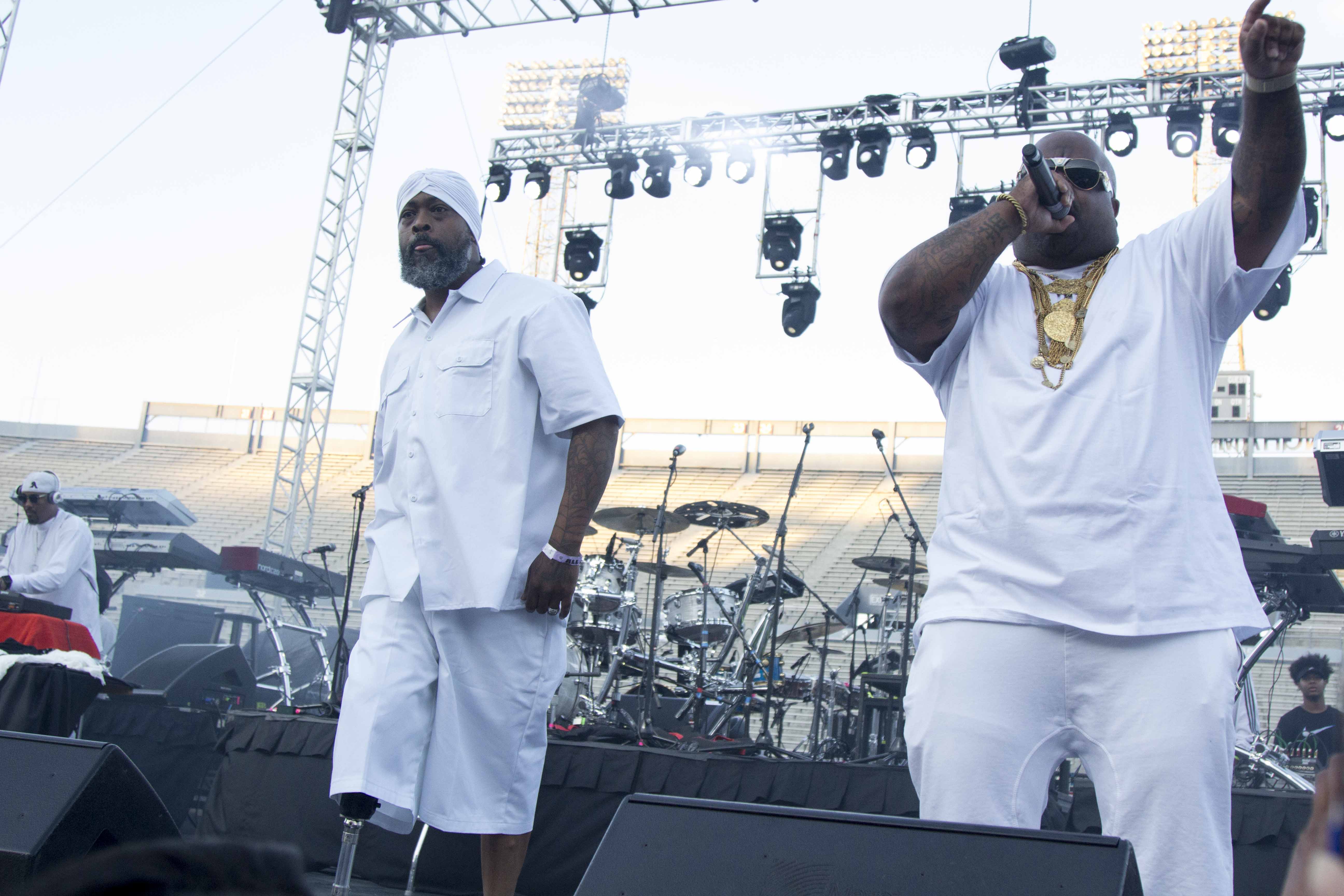 Rap quartet Goodie Mob reunited for an energy-fueled performance at Legion Field for the Birmingham stop of Funkfest. Reginald Allen, for the Birmingham Times.
