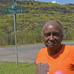 Elizabeth Rainge (with Shuttlesworth street sign)