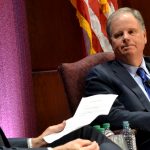 Doug Jones -8 (seated with Henry C. Strickland III, dean of Cumberland Law School )