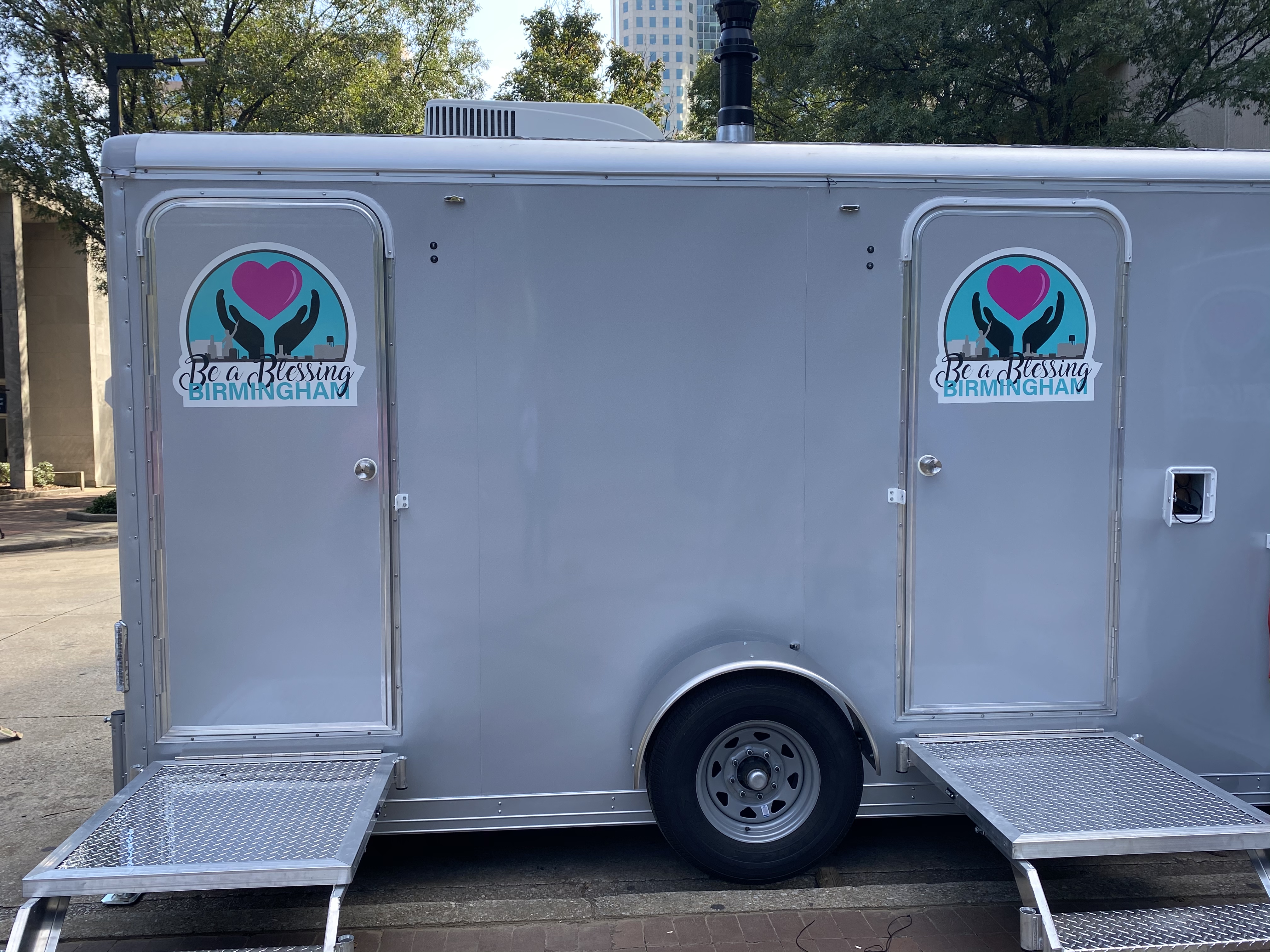 Shower Power, a mobile shower unit, brings showers to the homeless