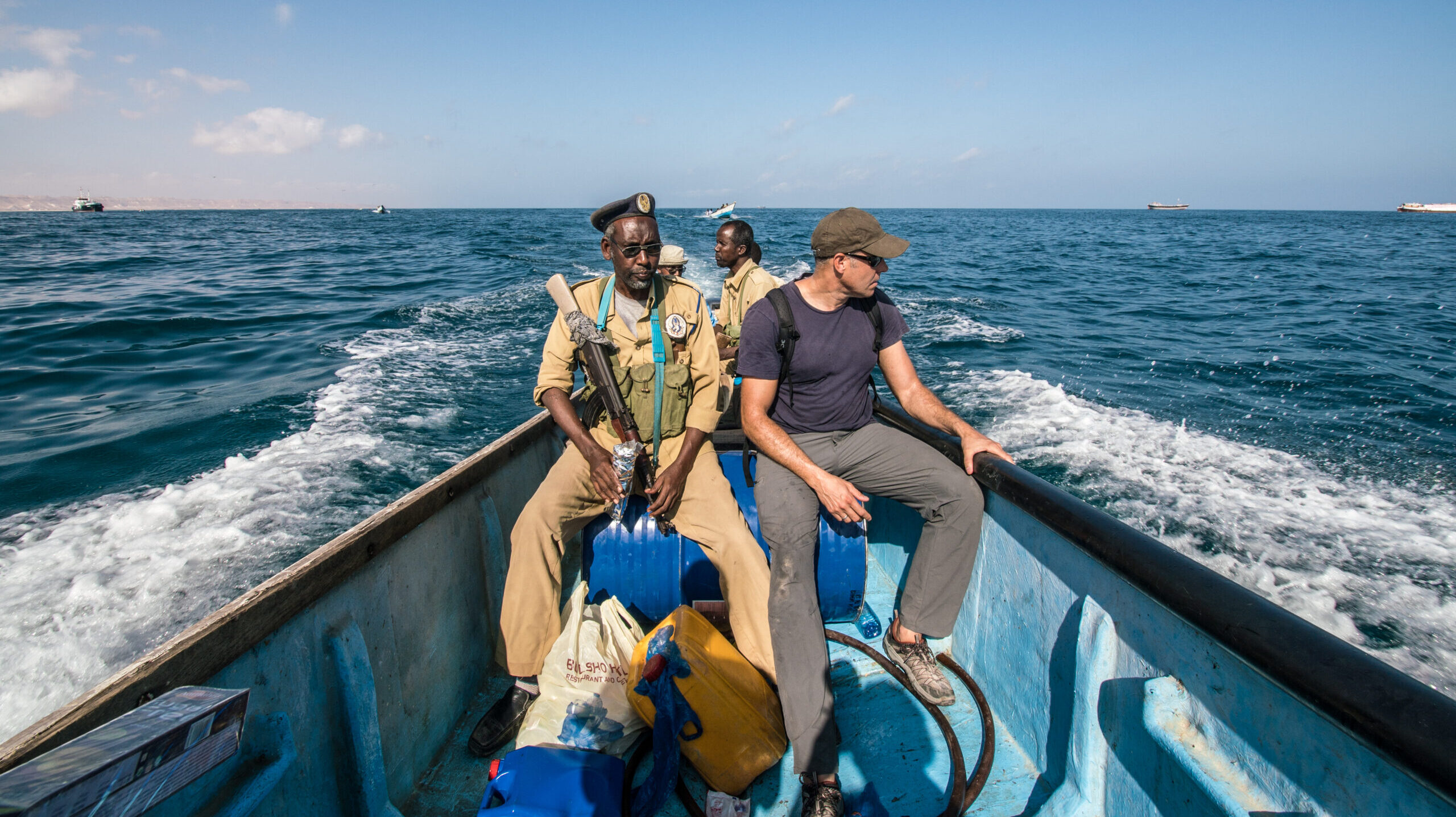 Award-winning reporter Ian Urbina (right) left the New York Times in 2019 to found The Outlaw Ocean Project. (Fabio Nascimento)