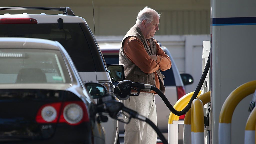 Travel club AAA listed a national average retail price of $3.29 for a gallon of regular unleaded gasoline on Tuesday, but although prices may be softening in the short term, analysts don't expect it to last. (Justin Sullivan/Getty Images)