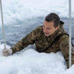 Bear Grylls Takes Part In Ice-Breaking Drill With Royal Marines In Arctic Norway