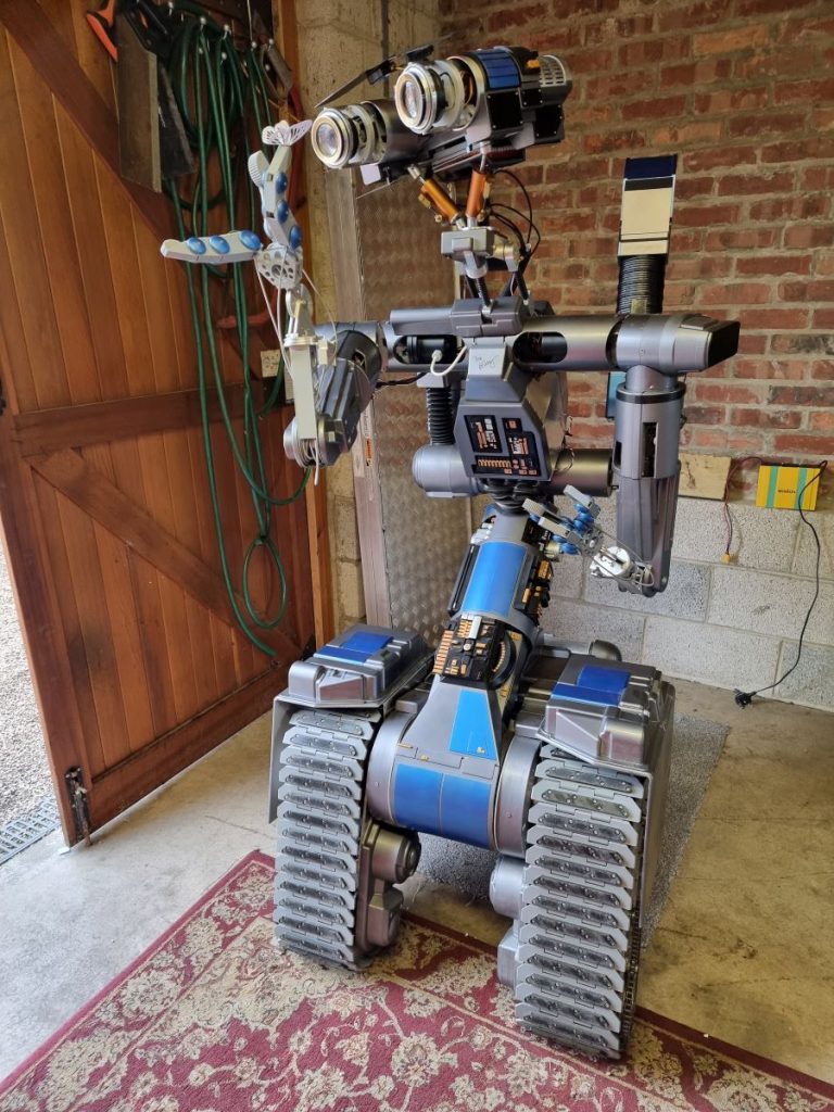 strongRyan Howard spent thousands recreating the robot from the cult 1986 film in the garage. RYAN HOWARD/SWNSZ/strong