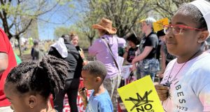 Birmingham Protesters Rally in Railroad Park, Five Points South for ‘No Kings’ Event