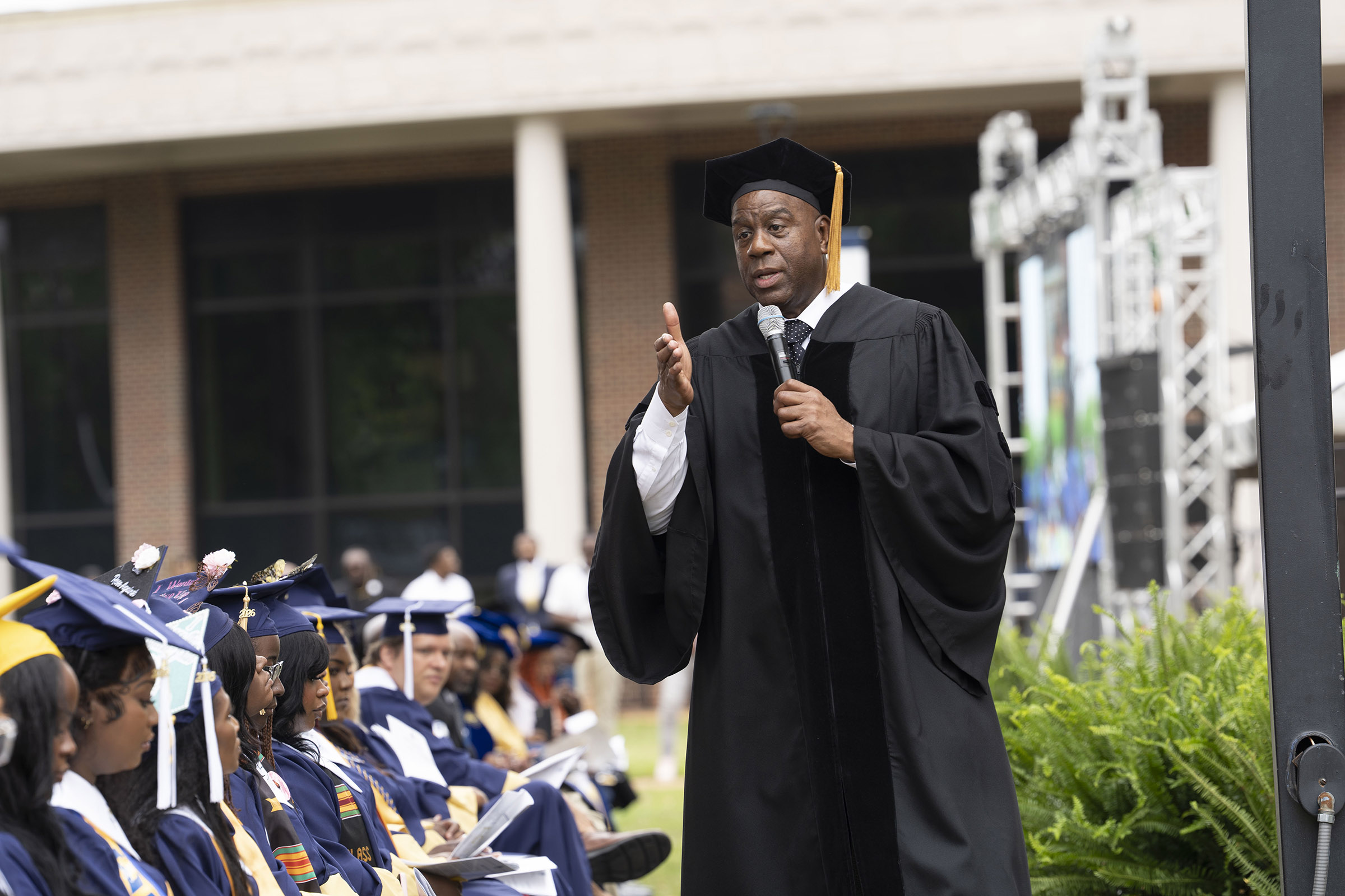 Magic Johnson tells Stillman Graduates: ‘You Can Become Anything You Want to Become’